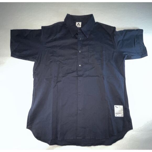 Wasted Collective Size XL‎ 3/4 Button Down Short Sleeve Shirt Pocket NWOT Blue - Picture 2 of 12